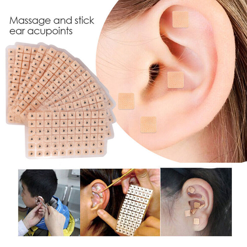 1800pcs Relaxation Ears Vaccaria Seeds Stickers Acupuncture Needle Patch Newly
