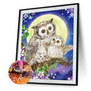 Handmade Full Square Drill 5D Moon Flower Owl Drawing Kit DIY Diamond Paint