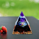 Crystal Energy Tower Healing Reiki Chakra Pyramid Ogan Crushed Stone Decora