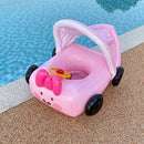 Kids Eco-friendly PVC Swimming Ring with Awning Side Wall Design (Pink)