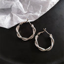 Punk Twist-shaped Earrings Round Hoop Earrings Circle Earrings Drop Dangle Stud
