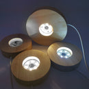 Wooden Base Night Light Crystal Ball Table Lamp Home Decor (100mm White) Newly