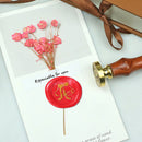 Brass Round Fire Lacquer Seal Head Without Handle DIY Waxing Sealing Post Decor