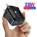 Universal PD 25W + QC3.0 Mobile Phone Wall Charging Chargers for Travel Office