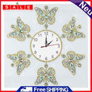 DIY Special Shaped Diamond Painting Butterfly Embroidery Wall Clock Home Decor