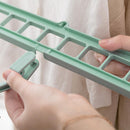 Clothes Wardrobe Hanger Hook Clothing Hanging Rack Shelf Organizer (Green)