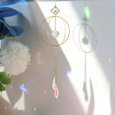 Crystal Ball Iron Ring Hanging Pendant Home Garden Decor (17)