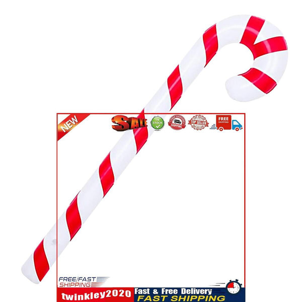 Inflatable Candy Canes PVC Candy Canes Balloons Costume Prop (90cm Stripe) Newly