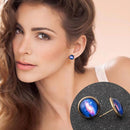 Jewelry Ear Stud Magic Eclipse Star Luminous Moon Earrings Hemisphere Earrings
