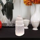 Selenite Tower Quartz Lamp Crystal Ornaments Craft Reiki Healing Home Decoration