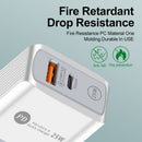 25W PD QC3.0 Mobile Phone Wall Charging USB Type C Fast Charger (White US) Newly