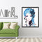 Blue-haired girl 5D DIY Partial Special Shape Drill Diamond Painting Newly