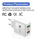 #A PD 25W + Dual QC3.0 Mobile Phone Wall Charging Chargers for Phone 13 Pro Xiao