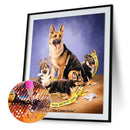 5D DIY Full Round Drill Diamond Painting Dog Cross Stitch Embroidery Mosaic K
