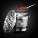 3pcs Coffee Capsule Cup Refillable Baskets Pod + Spoon Brush for Nescafe