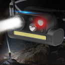 Lamp Multi-function Induction Headlight XPG+COB Headlamp Red Blue Green Light
