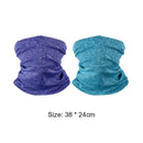 2pcs/set Solid Color Sports Neck Tube Face Cover Outdoor Cycling Anti-dust Sc