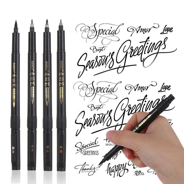 Writing Signature Calligraphy Ink Pen Drawing Brush Hand Lettering Paintbrush