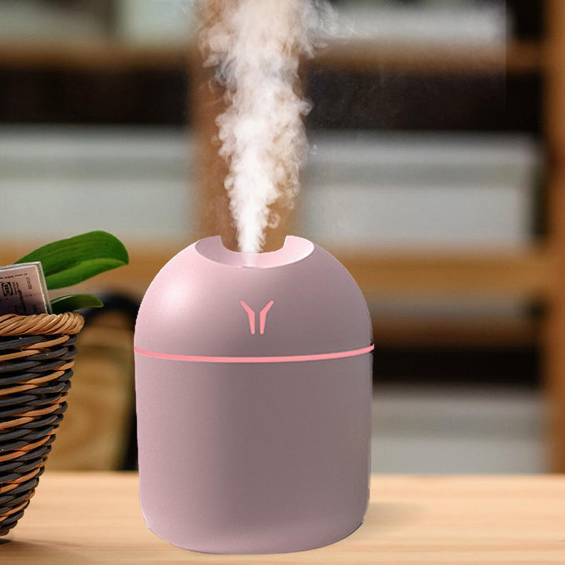 Ultrasonic Air Humidifier Aroma Sprayer USB Essential Oil Diffuser (Pink)