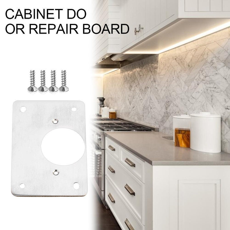 Hinge Repair Plate for Cabinet Cupboard Furniture Repair Hardware Kit (B)