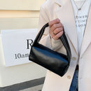 Fashion Simple Women PU Leather Clutch Bag Solid Color Ladies Cylinder Handbags