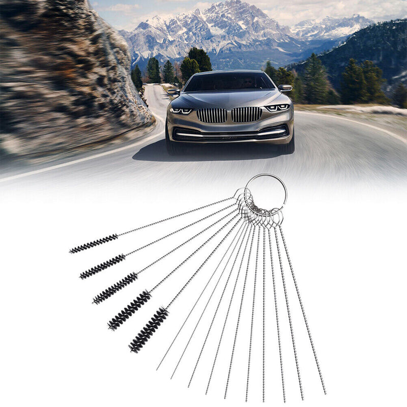 15Pcs Carburetor Carbon Dirt Jet Cleaner Tool Kit Cleaning Needles with Brushes