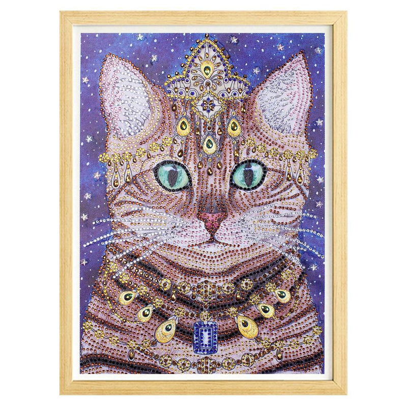 5D DIY Special Shaped Diamond Painting Noble Cat Cross Stitch Embroidery