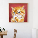 Full Round Drill Rhinestone Art DIY 5D Cat Diamond Painting Kit(A2420)