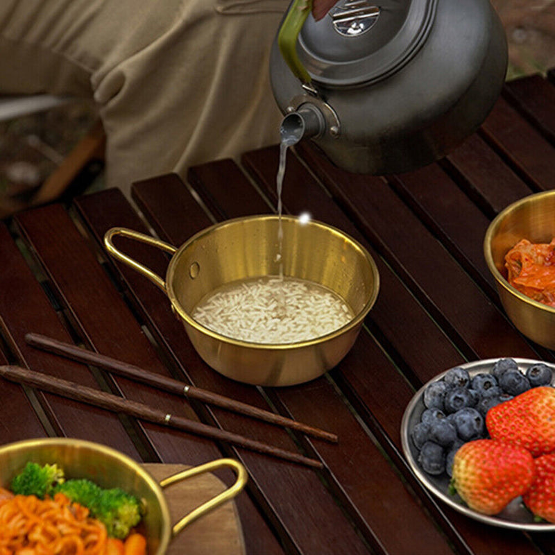 Portable Camping Barbecue Tableware Hanging Bowl for Outdoor Hiking Picnic