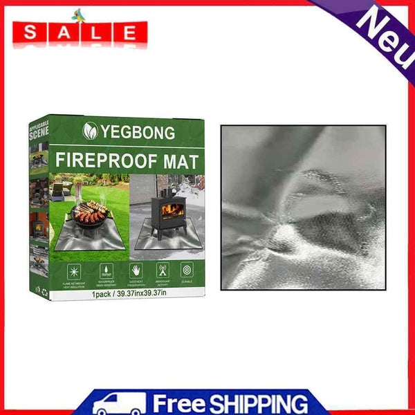 Outdoor Camping Fireproof Mat Fire Pit Grill Stove Blanket for Deck Patio Lawn