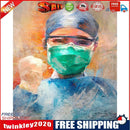 Frameless Oil Paint By Numbers Angel Nurse DIY Canvas Picture Craft Kit
