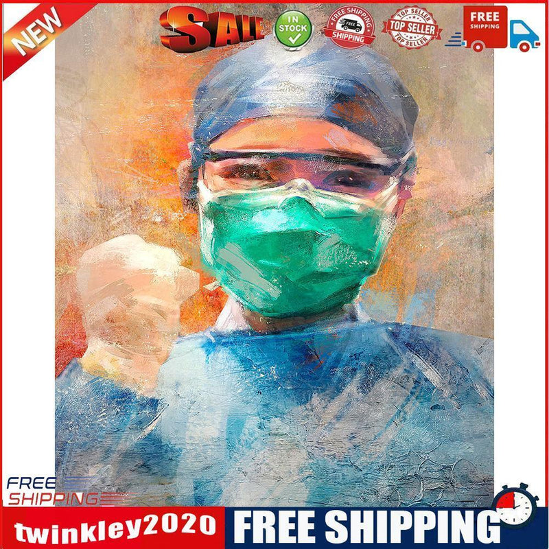 Frameless Oil Paint By Numbers Angel Nurse DIY Canvas Picture Craft Kit