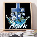 5D DIY Diamond Painting Full Round Drill Flower Cross Wall Decor Rhinestone Art