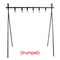 Hanging Rack Aluminum Alloy Outdoor Camping Triangular Clothes Storage Rack