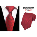 Fashion Classic Men Plaid Ties Dress Casual Business Wedding Party Neck Tie Red