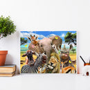 5D Full Round Drill Drawing Picture Zoo Party Diamond Painting Room Ornament Kit
