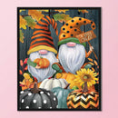 Full Embroidery Stamped Pumpkin Gnome DIY 11CT Cotton Thread Cross Stitch Kit
