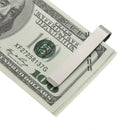 Long Metal Stainless Steel Money Clip Collar Card Clip Cash Holder Folder