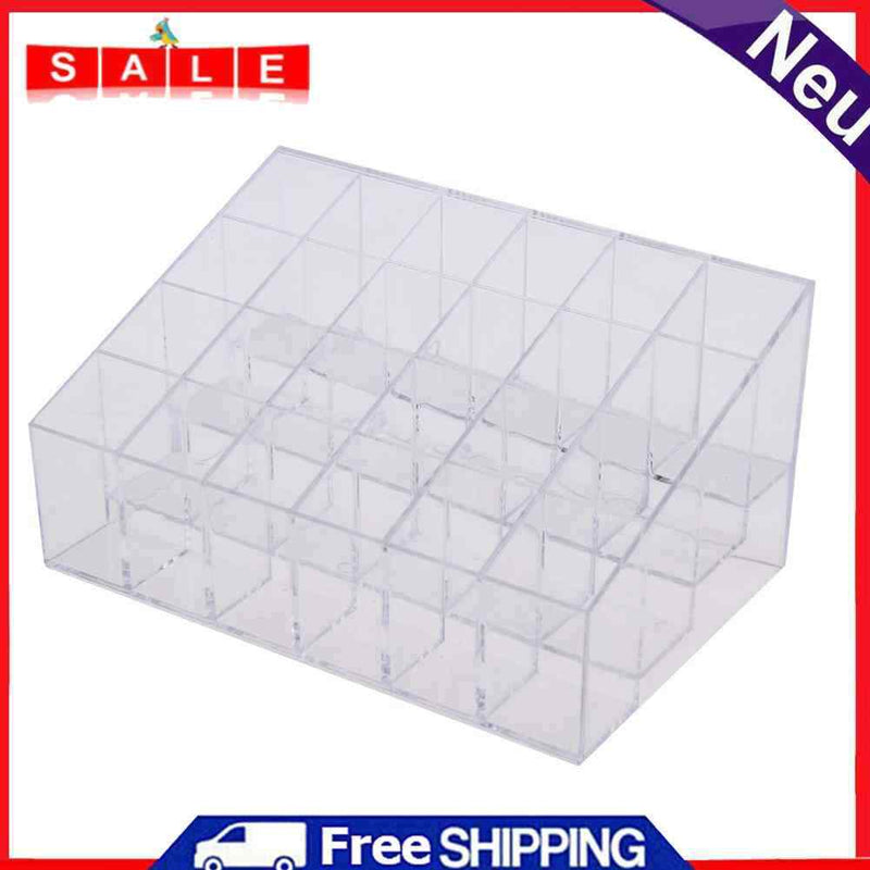 24 Lipstick Nail Polish Makeup Fall Holder Rack Stand Cosmetic Organizer Displa