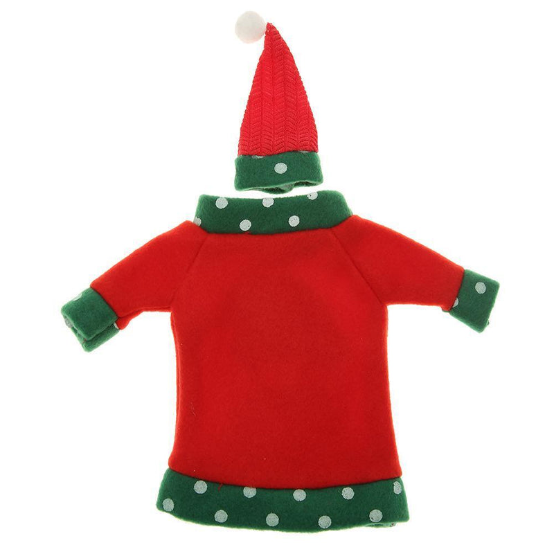 Christmas Red Wine Bottle Cover Champagne Bottle Decorative Hat Set (Santa)