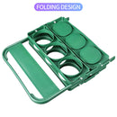 Portable Beer Rack Foldable Plastic Beer Basket Durable Wine Rack (Green) Newly