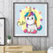 Full Drill DIY Round Diamond Painting Cartoon Color Horse Cross Stitch Kit Newly