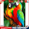 Oil Paint By Numbers Animal Parrot Nature Picture DIY Painting Kit Canvas