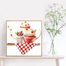 Diamond Painting 5D Full Round Drill Mosaic DIY Tea Time Kit for Wall Decorat