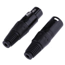 ALLOYSEED 1 Pair XLR 3-Pin Female Jack/Male Male Male Audio Microphone MIC Aud