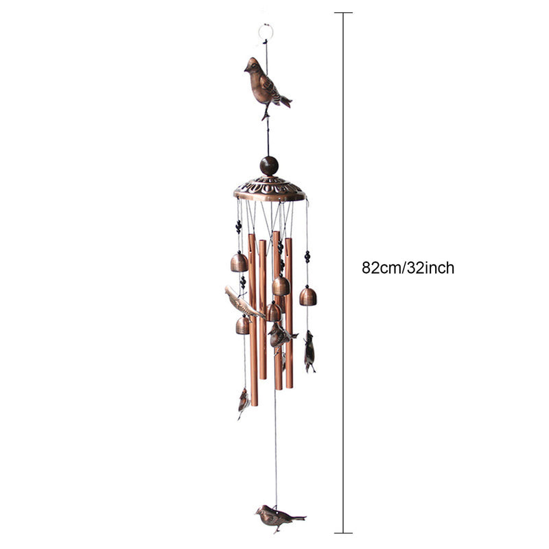 Animal Wind Chime Outdoor, Wind Bell Tubes, for Garden, Yard (Bird) Newly