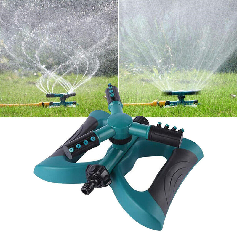 360 Degree Automatic Garden Sprinklers System Rotary Three Nozzle Arm Pipe