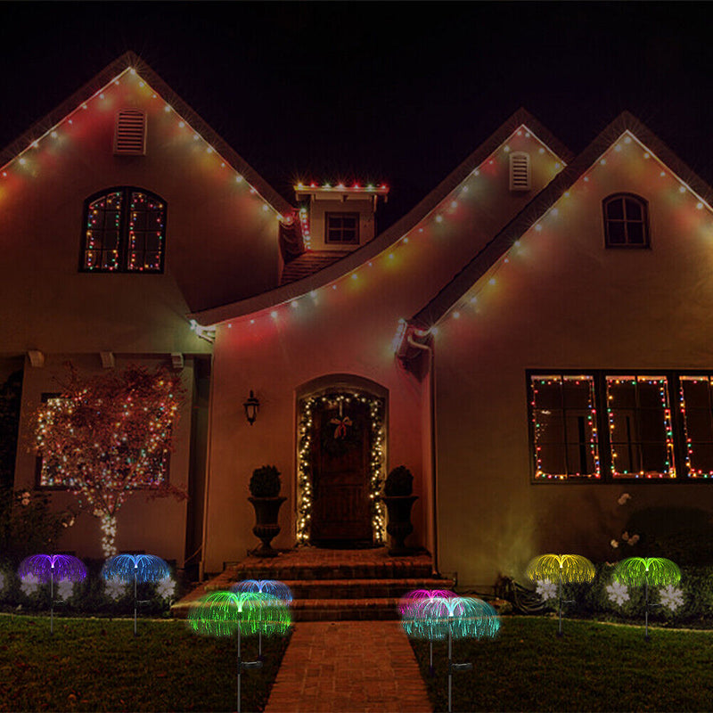 Solar Jellyfish Lights RGB Color Changing Ground Lawn LED Lamp Garden Lighting