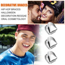 #A 3pcs Single Tooth Grillz Food Grade Teeth Caps Tooth Clips for Halloween Cosp