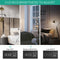 Wooden Digital Alarm Clock White LED Light Bedside USB Battery Voice Control US